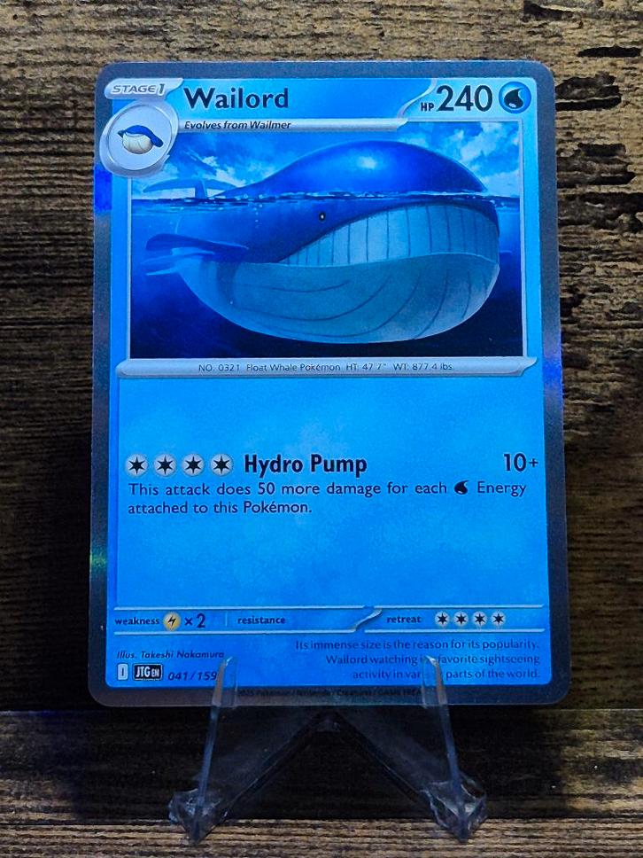 Wailord JTG Holo 041/159, Hobby en Vrije tijd, Verzamelkaartspellen | Pokémon, Zo goed als nieuw, Foil, Verzenden