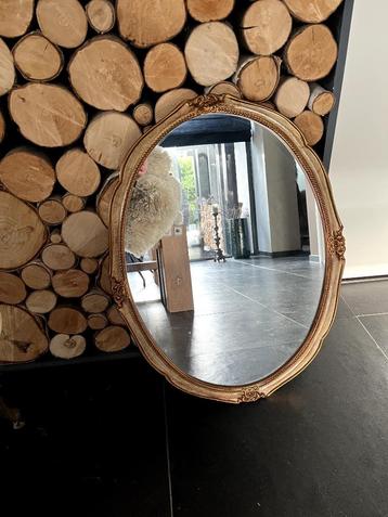 ovaal grote antieklook spiegel barok goud verfijnd 70 x 50 beschikbaar voor biedingen