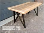 Bureau steigerhout met stalen Vlinderpoot! NIEUW!, Info@hout-art.nl, Nieuw, Ophalen of Verzenden, Hoeves 3