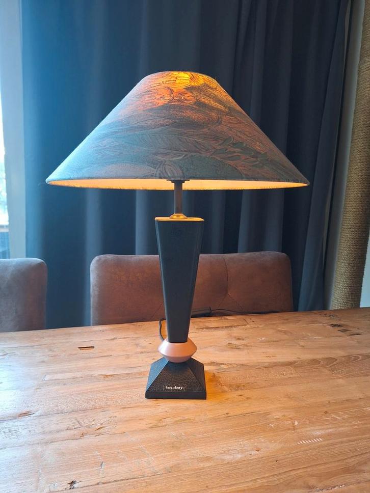 Bony Design Tafellamp Memphis Milano Stijl, Huis en Inrichting, Lampen | Tafellampen, Gebruikt, Minder dan 50 cm, Metaal, Stof