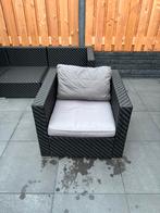 Lounge Tuinstoel fauteuil stoel antriciet inclusief kussens, Ophalen, Kunststof, Gebruikt, Loungeset