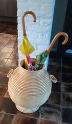 Rotan paraplubak / plantenbak, Ophalen of Verzenden, Zo goed als nieuw, Riet