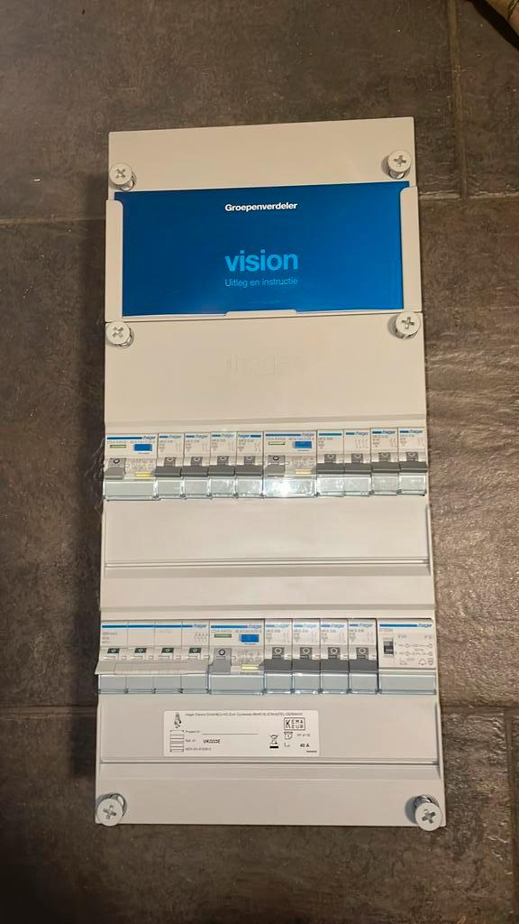 HAGER Vision groepenkast met kookgroep en beltrafo, Hobby en Vrije tijd, Elektronica-componenten, Zo goed als nieuw, Ophalen of Verzenden