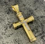 14 karaats gouden kruis hanger met jezus, Nieuw, Ophalen of Verzenden, Kruis of Symbool, Goud
