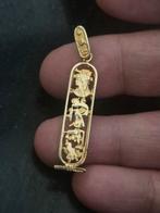 14 karaat massief goud nefretiti hanger, Verzenden, Goud