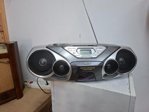 schitterende philips az1570 radio cd en cassettedeck, Audio, Tv en Foto, Cd-spelers, Zo goed als nieuw, Philips, Draagbaar, Met radio