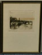 Ets Edward J Cherry, Antiek en Kunst, Kunst | Etsen en Gravures, Ophalen of Verzenden