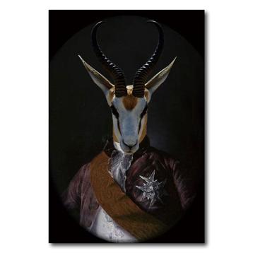 Klassiek Springbok Portret Plexiglas Schilderij beschikbaar voor biedingen