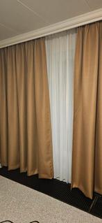 Nieuwe Gordijnen 2 x 130 breed en 249.5 hoog. Kleur kerrie v, Overige kleuren, 200 cm of meer, Nieuw, Ophalen of Verzenden