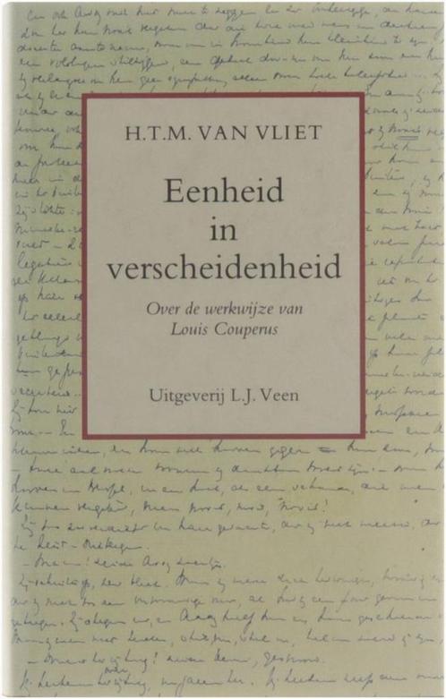 Eenheid in verscheidenheid.- H.T.M. van Vliet Ongelezen 5,-, Boeken, Literatuur, Nieuw, Nederland, Ophalen of Verzenden
