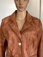 J112 Donna D maat 42=L echt-leren jasje jas blazer bruin, Donna D, Bruin, Maat 42/44 (L), Ophalen of Verzenden