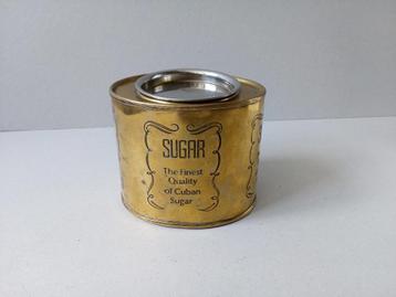 Oud blik. Verkoperd (finest quality of Cuban sugar) beschikbaar voor biedingen