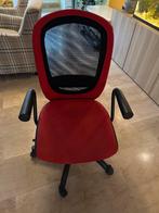 Rode bureaustoel met armleuningen, Ophalen, Gebruikt, Bureaustoel, Rood