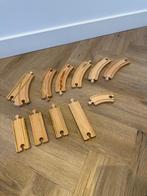 Gebruikt 11x Brio spoor delen wissel recht bocht met stift, Ophalen of Verzenden, Gebruikt, Overige typen