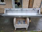 wasbak/wastrog/spoelbak RVS Intersan 1.80 m  met 3 mengkrane, Doe-het-zelf en Verbouw, Sanitair, Ophalen, Zo goed als nieuw, Rvs