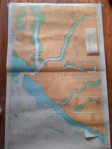 Oude Landkaart /zeekaarten/nautische kaarten beschikbaar voor biedingen