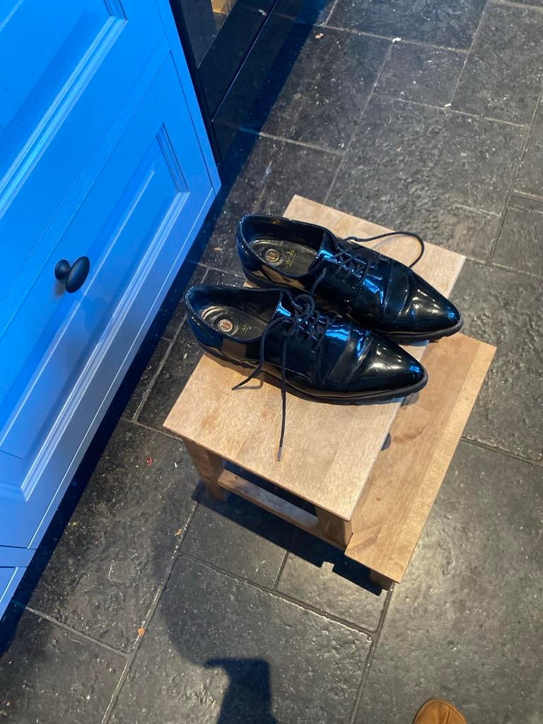 La Strada Zwarte Lakschoenen dames - Maat 40/41, Ophalen of Verzenden, Zo goed als nieuw, Zwart, Schoenen met lage hakken