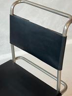 Tecta B40 eetkamerstoelen 2x Marcel Breuer Bauhaus prijs p/s, Gebruikt, Zwart, Ophalen of Verzenden, Metaal