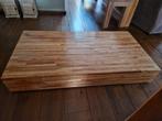 Teak houten salontafel, Ophalen, 100 tot 150 cm, Teakhout, 50 tot 100 cm
