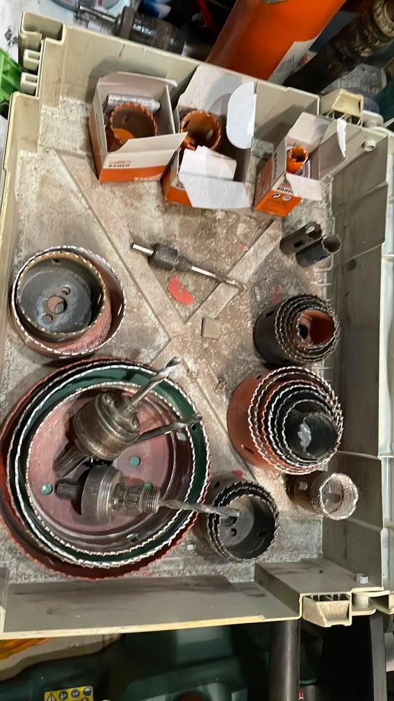 Koffer vol 7 gaten boren, Doe-het-zelf en Verbouw, Gereedschap | Machine-onderdelen en Toebehoren, Gebruikt, Ophalen of Verzenden