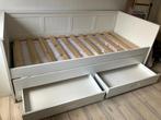 Eenpersoonsbed met uitschuifbed, Huis en Inrichting, Ophalen, 90 cm, Eenpersoons, Wit