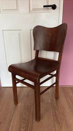 Vintage houten stoel bruin, Huis en Inrichting, Ophalen, Gebruikt, Bruin, Eén