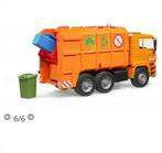 Bruder 7362 MAN oranje Vuilniswagen, Ophalen of Verzenden, Gebruikt