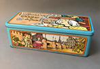 Vintage Peijnenburg koekblik, ontbijtkoek, blauw, art deco, Verzenden, Gebruikt, Overige