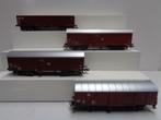 Marklin sleep diverse goederenwagens DB 4x. (H0), Wisselstroom, Gebruikt, Wagon, Ophalen of Verzenden