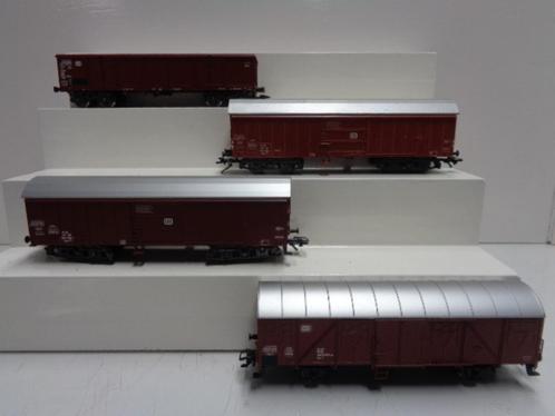 Marklin sleep diverse goederenwagens DB 4x. (H0), Hobby en Vrije tijd, Modeltreinen | H0, Gebruikt, Wagon, Wisselstroom, Märklin