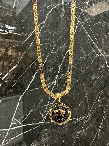 14k Gouden Koningsketting met Rolex Hanger beschikbaar voor biedingen