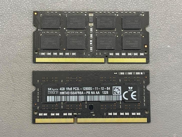 Hynix 4GB SK PC3L-12800 1600MHz Geheugen (set van 2), Computers en Software, RAM geheugen, Gebruikt, Desktop, 4 GB, DDR3, Ophalen of Verzenden
