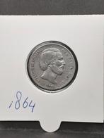 Halve gulden 1864 koning Willem III, Postzegels en Munten, Munten | Nederland, ½ gulden, Koning Willem III, Zilver, Ophalen of Verzenden