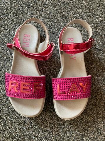 Replay sandalen fuchsia roze, strass maat 34 beschikbaar voor biedingen