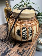 Chinese rijst pot chinees mand rijst oosters bloem creme, Verburgt Vintage, Mand, Rond, Ophalen of Verzenden