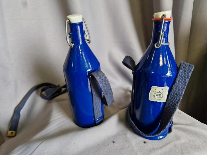 Antieke militaire mijnwerkers veldflessen, Antiek en Kunst, Antiek | Emaille, Ophalen of Verzenden