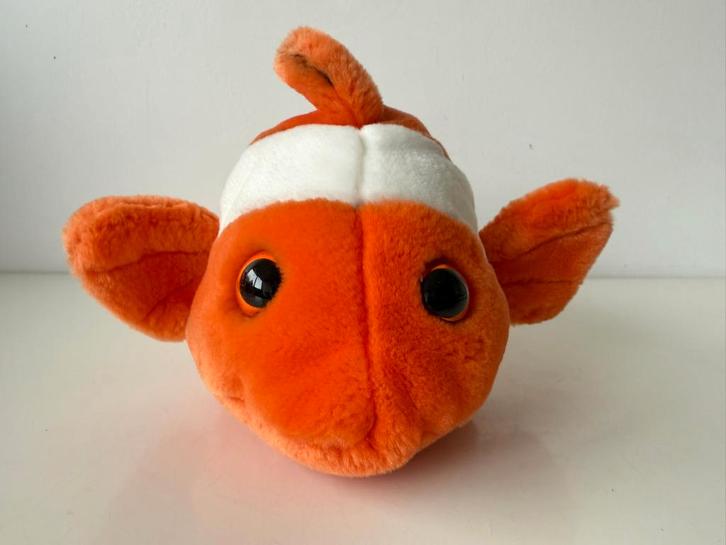 Knuffel clownvis wit/oranje (Nemo) 35 cm / Nature Planet, Kinderen en Baby's, Speelgoed | Knuffels en Pluche, Zo goed als nieuw