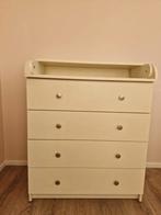 Witte Commode met Opstaande Rand, Ophalen, 50 tot 70 cm, Zo goed als nieuw, 75 tot 100 cm