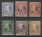 Nederland 1867 nvph 7-12 Kon. Willem III, Ophalen of Verzenden, T/m 1940, Gestempeld