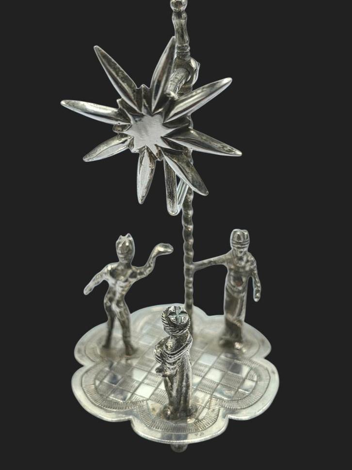 18e eeuwse Zilver miniatuur  Drie Koningen, Antiek en Kunst, Antiek | Goud en Zilver, Zilver, Verzenden