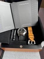 Panerai PAM00312 Full Set, Leer, Staal, Polshorloge, Zo goed als nieuw