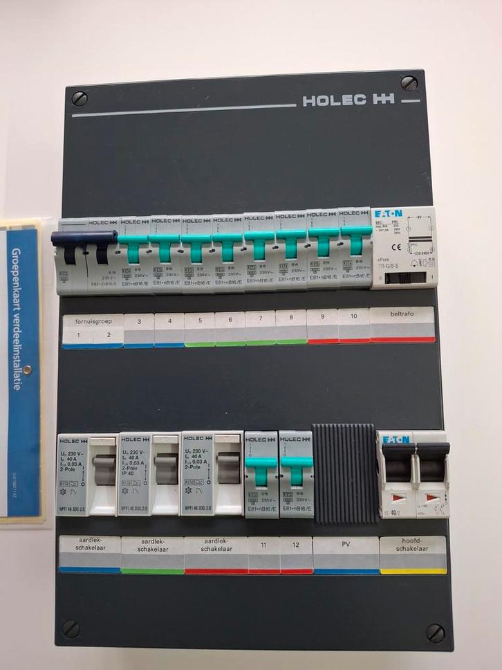 Complete eaton holec groepenkast, Doe-het-zelf en Verbouw, Elektra en Kabels, Zo goed als nieuw, Overige typen, Ophalen
