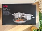 AEG 3delige rvs pannenset inductie, Huis en Inrichting, Keuken | Potten en Pannen, Ophalen of Verzenden, Nieuw, Rvs, Pannenset