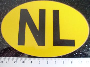 sticker NL nederland holland geel zwart ovaal netherlands beschikbaar voor biedingen
