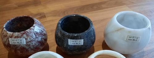 Natuurstenen waxinelichthouders, in 3 verschillende kleuren, Huis en Inrichting, Woonaccessoires | Kandelaars en Kaarsen, Nieuw