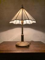 Tafelamp met glas, Huis en Inrichting, Lampen | Tafellampen, Ophalen, Overige materialen, Klassiek, Zo goed als nieuw