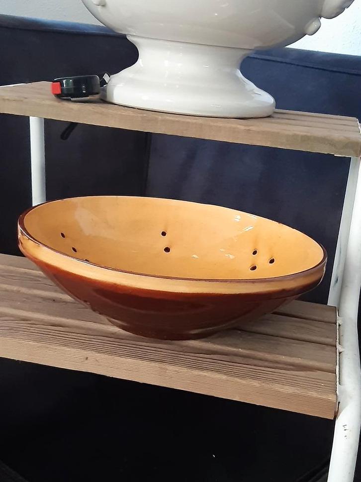 Gr test aardewerk"vergiet"olijfschaal Frans ,kom ,landelijk, Antiek en Kunst, Curiosa en Brocante, Ophalen of Verzenden