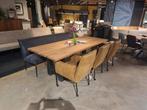Karin eettafelbank en 3 stoelen leder Chill Line nu €1499,-, Ophalen, Nieuw, Leer, Vijf, Zes of meer stoelen
