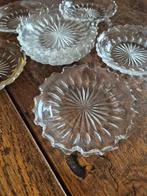 Antiek kristallen schaaltjes 10 stuks 12 cm doorsnede., Ophalen of Verzenden