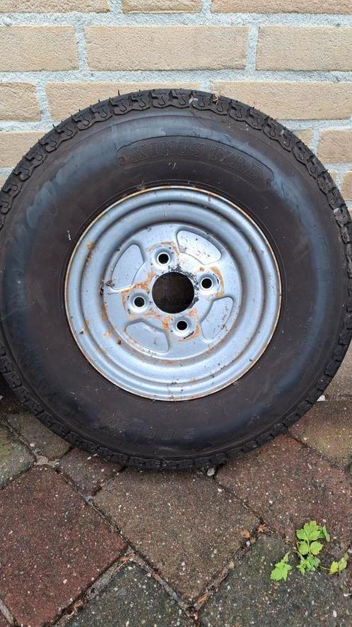 Twee stuks velgen met banden voor aanhanger, Auto diversen, Aanhangwagen-onderdelen, Zo goed als nieuw, Ophalen